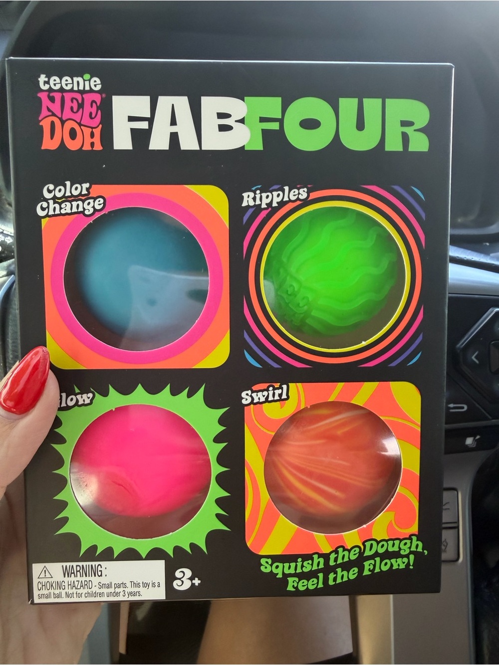 teenie NEE DOH FAB FOUR Squish Dough Set - Blue, Green, Pink, Orange